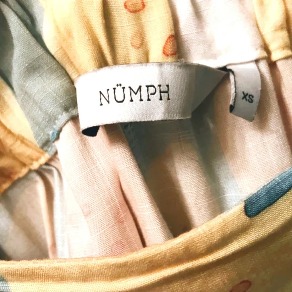 Costanza Silky Shorts by Numph for Anthropologie Lemon Fruit Print XS